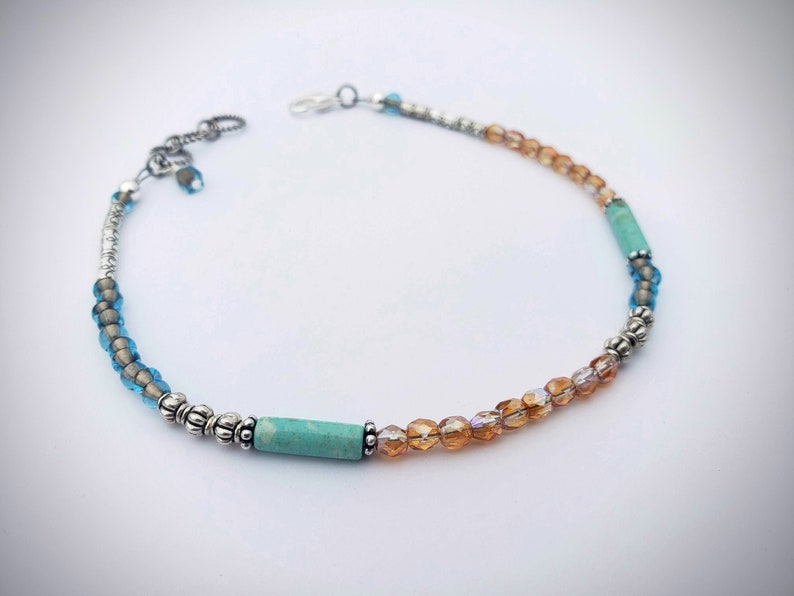 Aqua fairy chain anklet