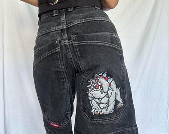 Ed Hardy Dragon Shorts Jorts Y2K Embroidered Graphic Printed