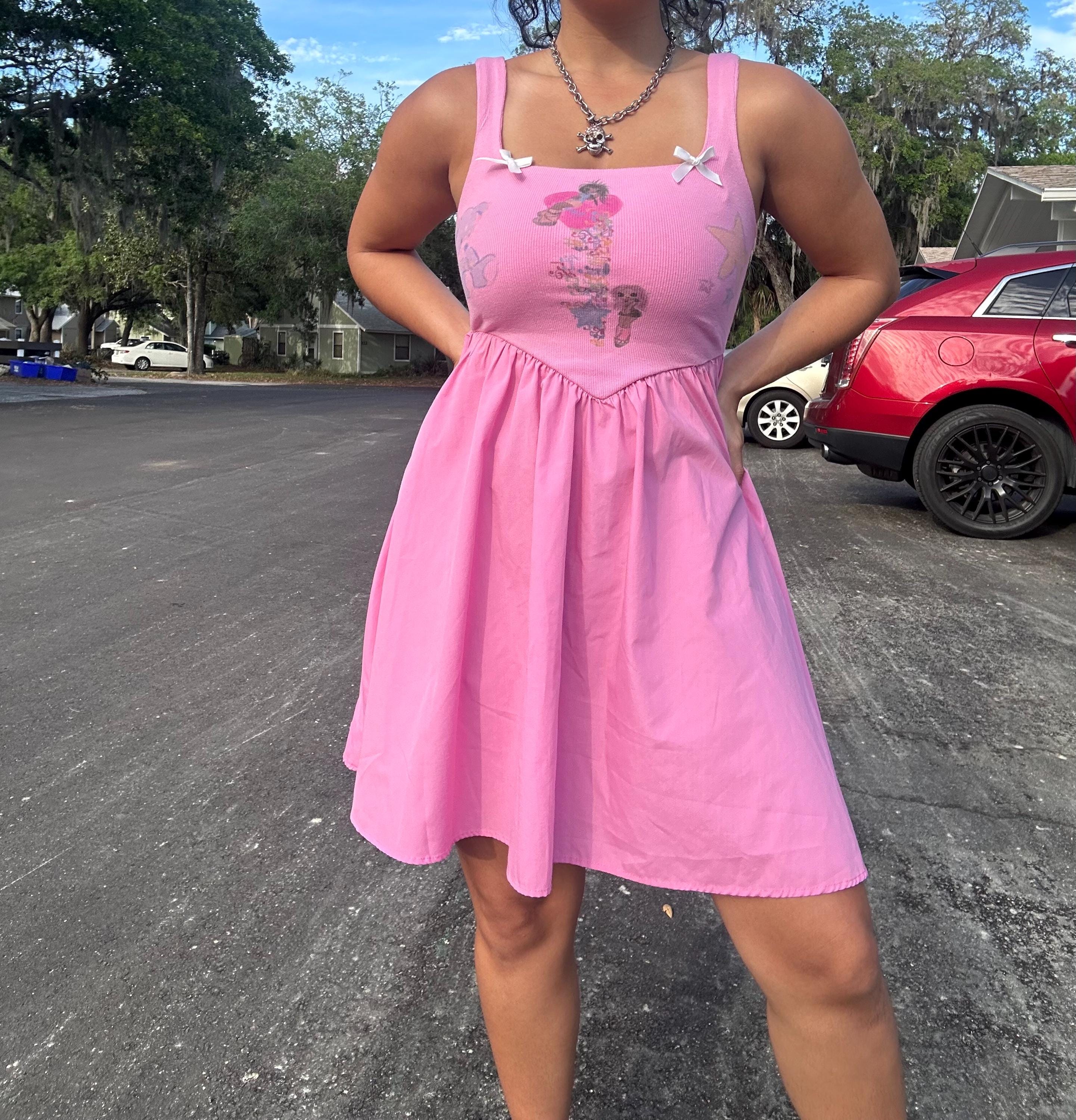 strapless open back dress Citrus Modest Lyon Pink Dress – Called to Surf main image 1