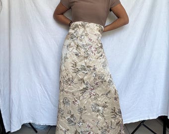 Vintage 90s brown shiny babydoll fairy dress