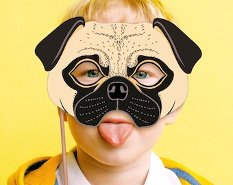 柴犬マスク 印刷可能 ハロウィンコスチューム 動物クラフト パーティー