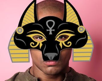 Anubis Mask Printable Egyptian God Jackal Costume Ancient Egypt School Activity Halloween History Party Favor Birthday Carnival Adult Kid