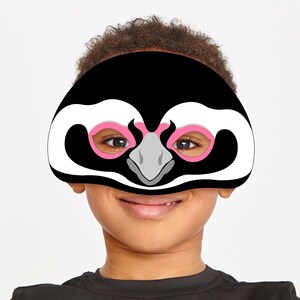 Penguin Mask Printable Halloween Paper Mask Carnival Magellanic Bird Costume Antarctica Aquatic Animal Mask Kid Adult Party Photo Booth Prop