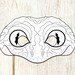 Gecko Coloring Mask DIY Printable Halloween Costume Reptile | Etsy
