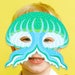 Jellyfish Printable Mask Medusa Halloween Costume Sea Life - Etsy