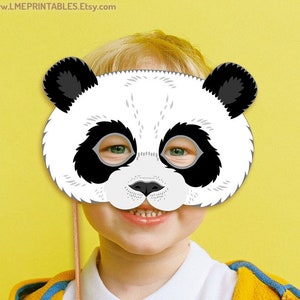 Panda Bear Printable Mask Halloween Costume Party Bears - Etsy