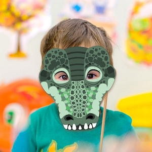 Máscara bordada de fieltro de cocodrilo Niño y adulto Juego de simulación  Disfraz de Halloween -  España