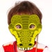 Crocodile Printable Mask Reptile DIY Costume Halloween Green Animal Mask Alligator PDF Photo ...