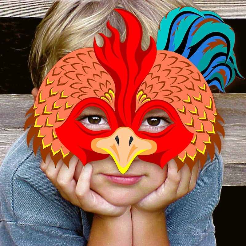 Rooster Mask - Etsy