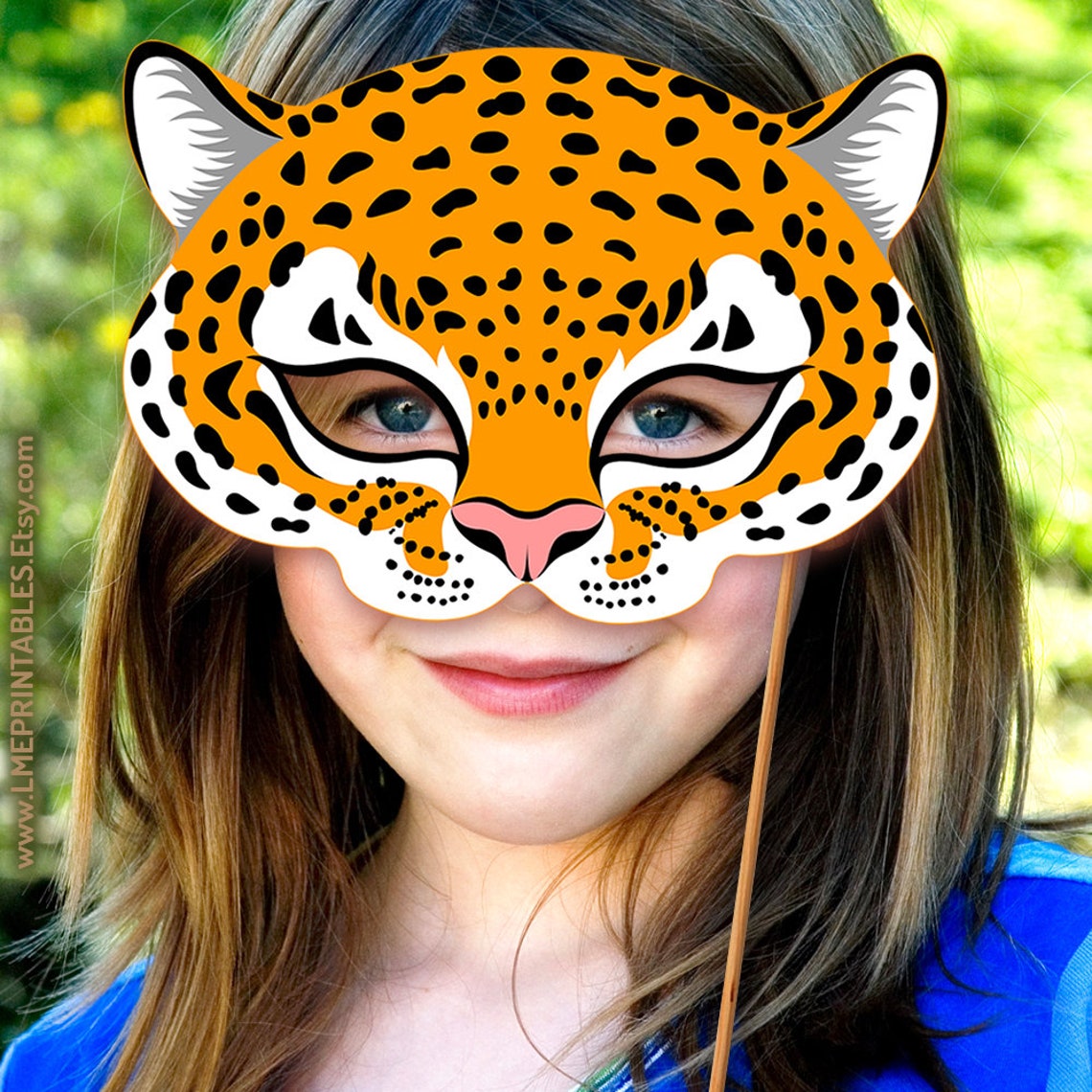 Jaguar Mask Printable Leopard Animal Halloween Costume - Etsy