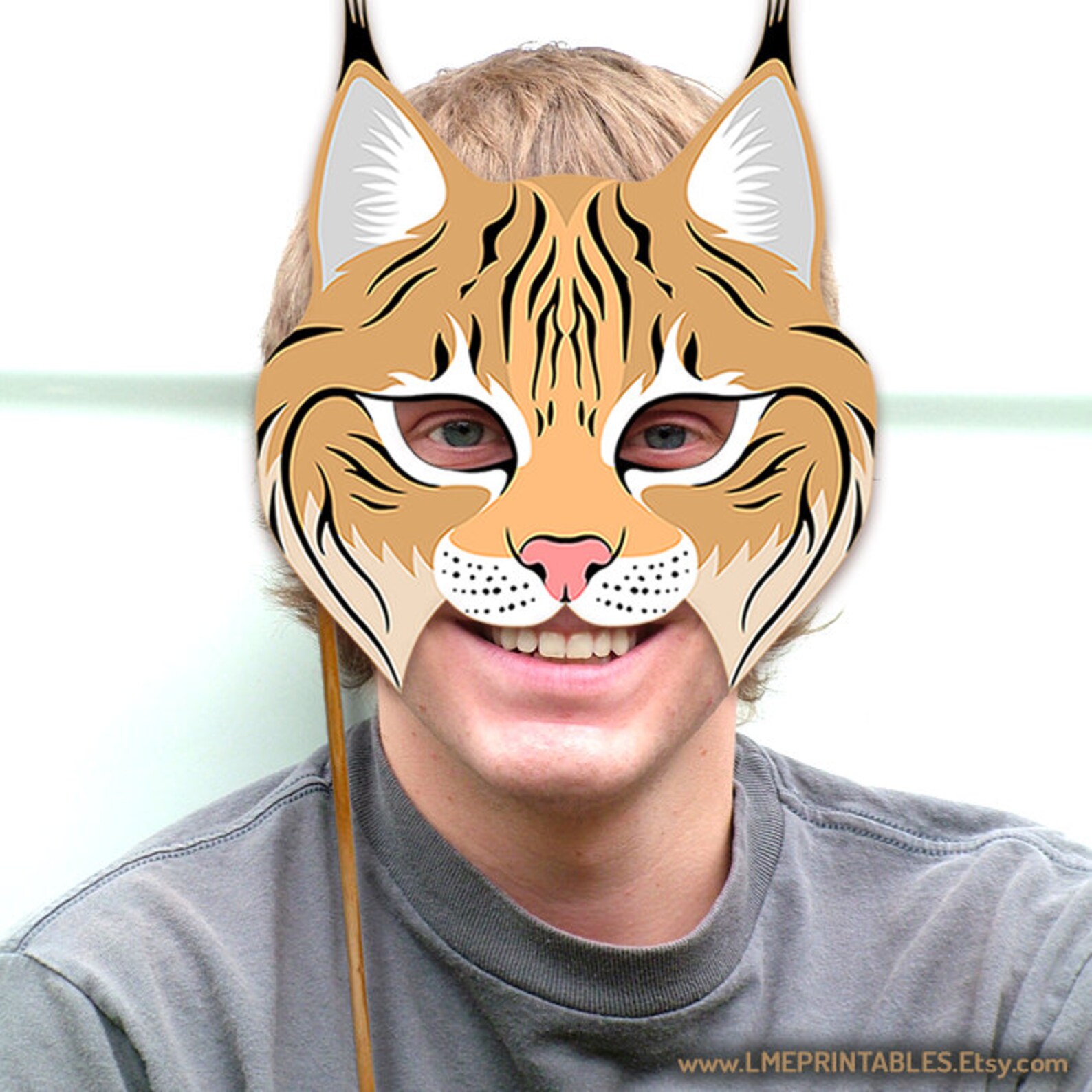 Lynx Mask Printable Animal Masks Childrens PDF Carnival Etsy