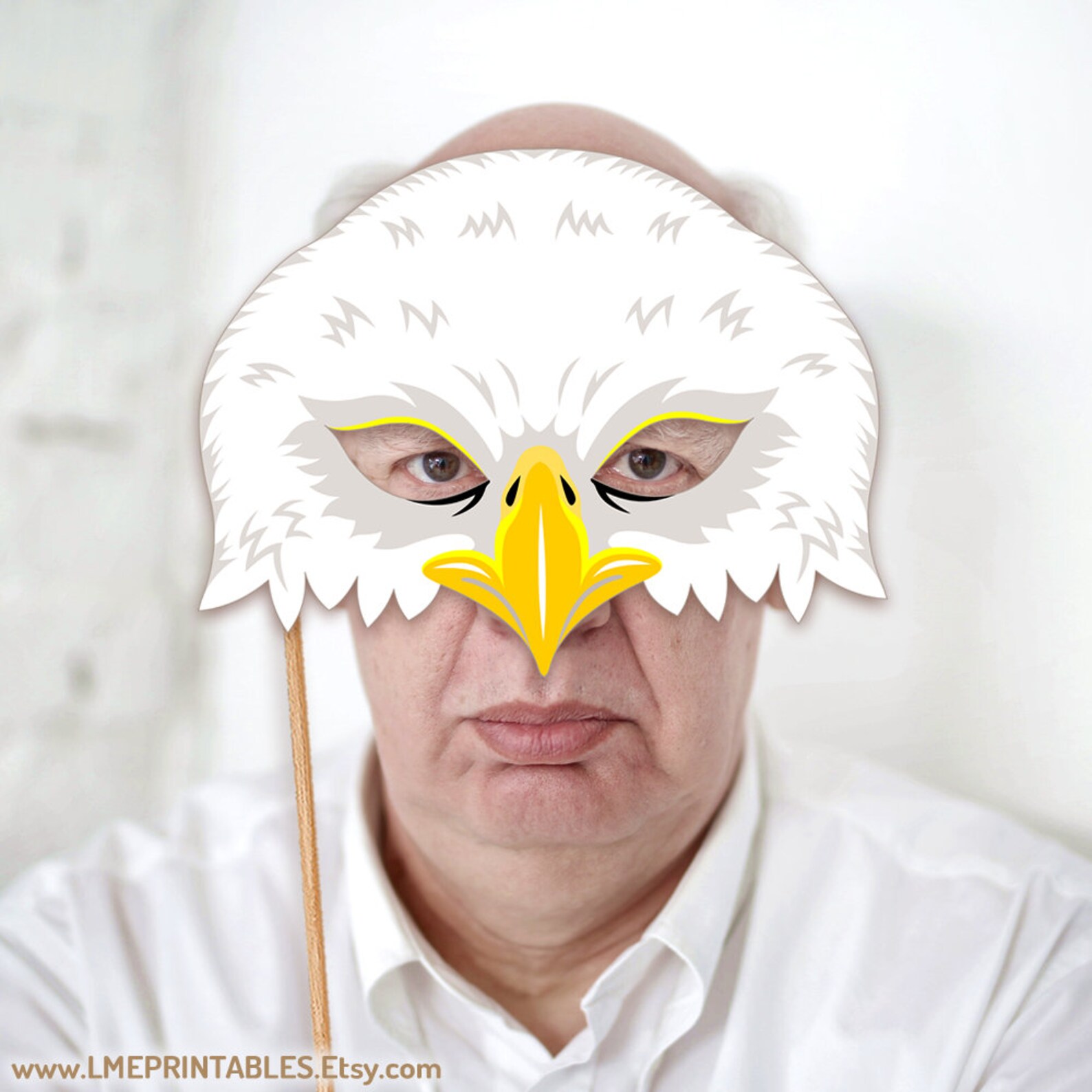Bald Eagle Mask Printable Halloween Falcon Costume Animal - Etsy