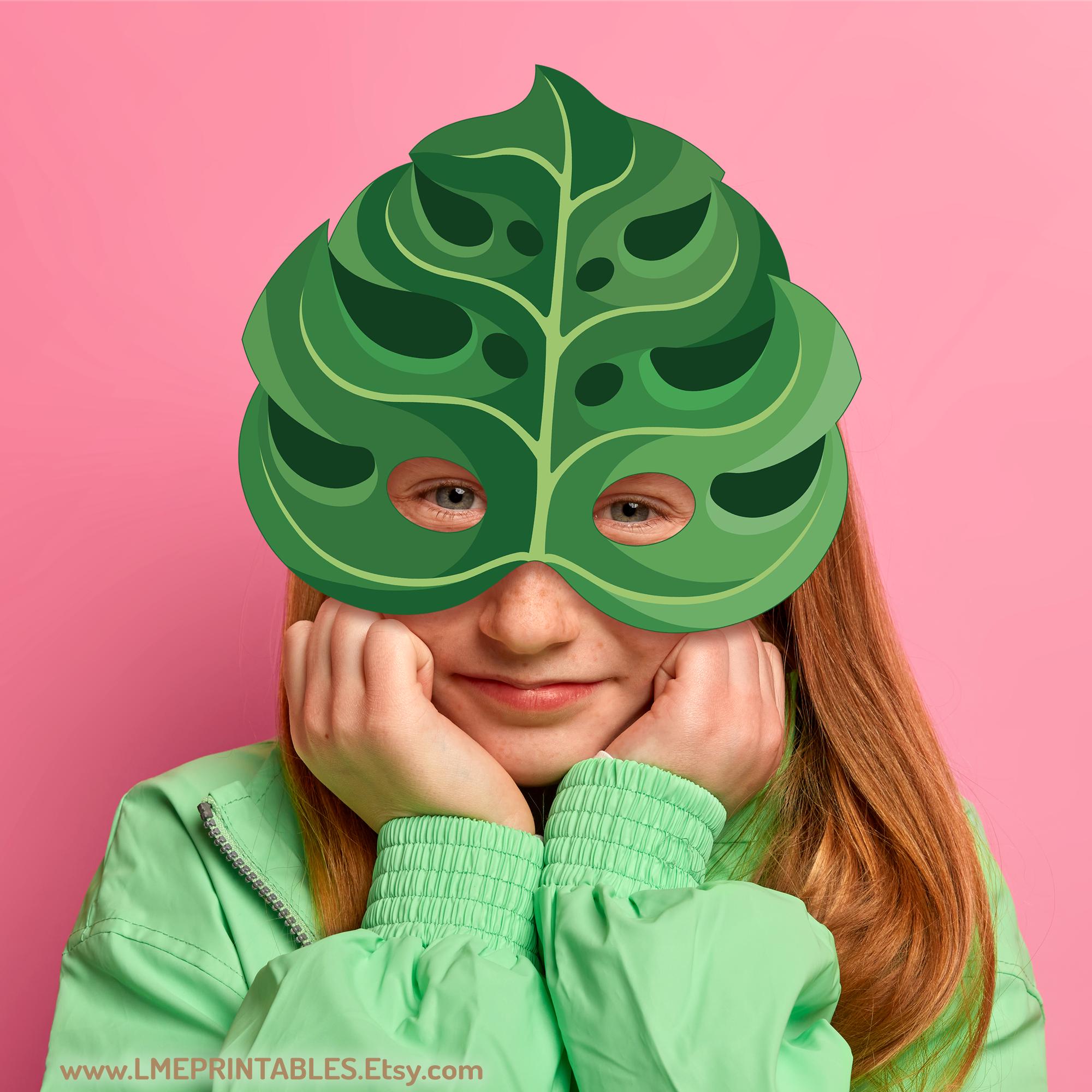 Monstera Blatt Maske druckbare Kostm Kind Erwachsene Regenwald Pflanze  Dschungel Amazonas Sommer Pool Geschenk Halloween Maskerade Karneval - Etsy  sterreich
