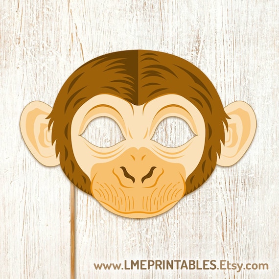 Chimpanzee Animal Face Mask Chimpanzee Animal Face Mask