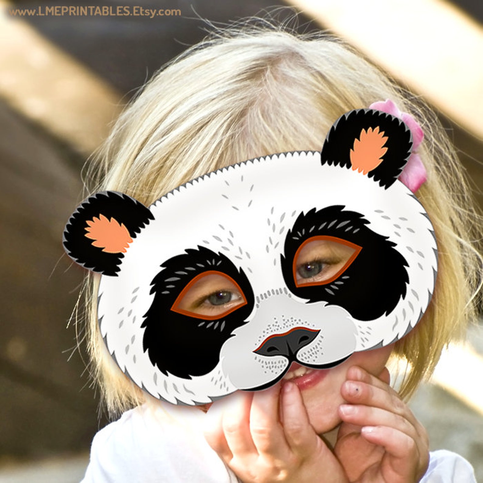 Panda Bear Printable Mask Bears Woodland DIY Asian Animal | Etsy