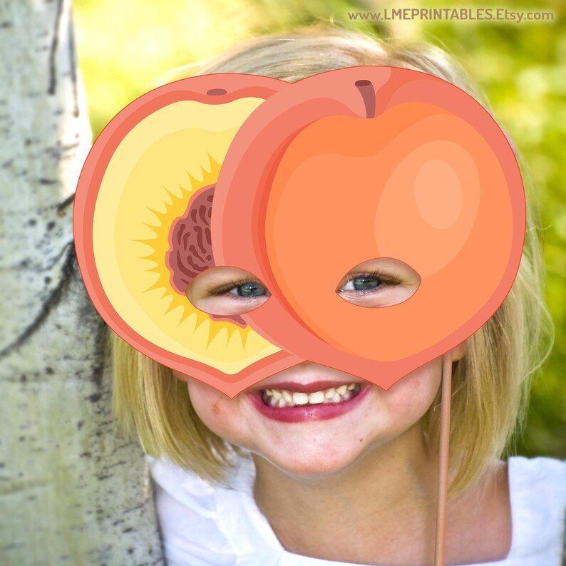 Peach Mask Printable Fruit Apricot Activity School Halloween Costume ...