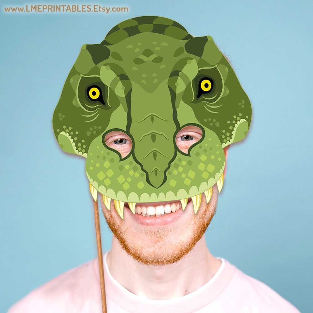 T-rex Mask Printable Dinosaur Costume Prehistoric Animal - Etsy