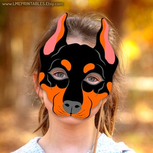 Doberman Dog Mask Printable Masks Pet Costume Pinscher Dog - Etsy