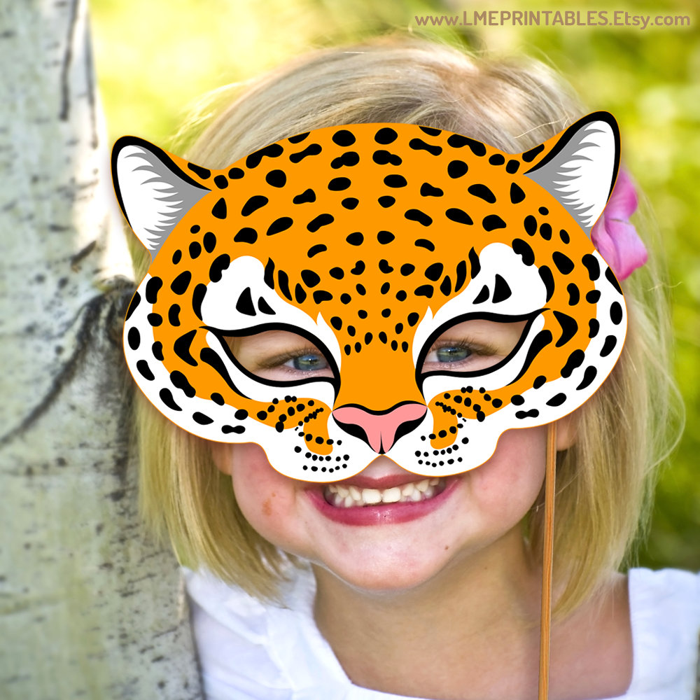 Jaguar Mask Printable Leopard Animal Carnival Halloween Costume ...