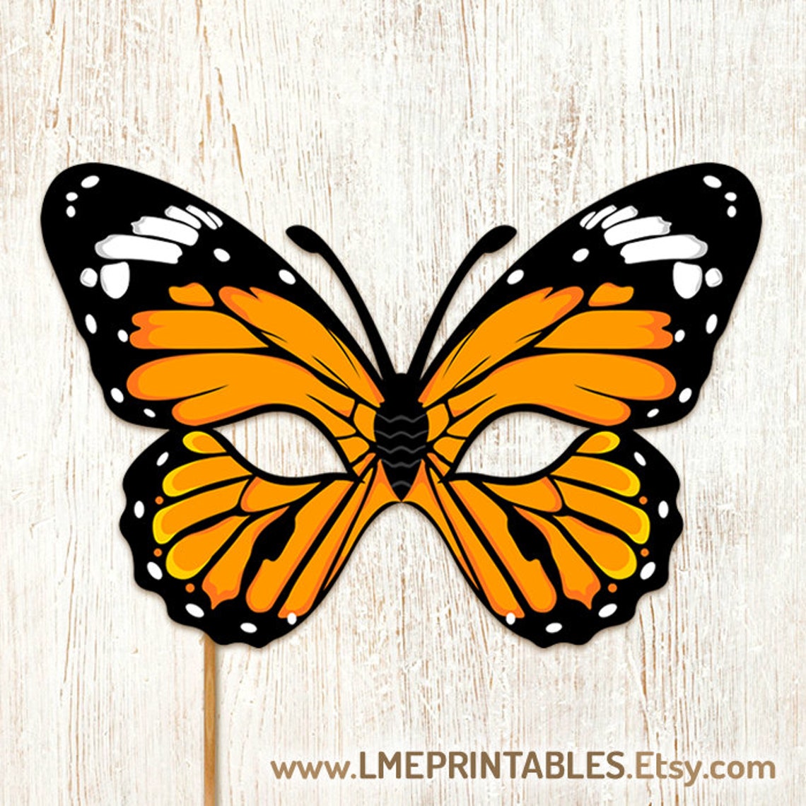 Monarch Butterfly Mask Printable Halloween Costume Animal Etsy
