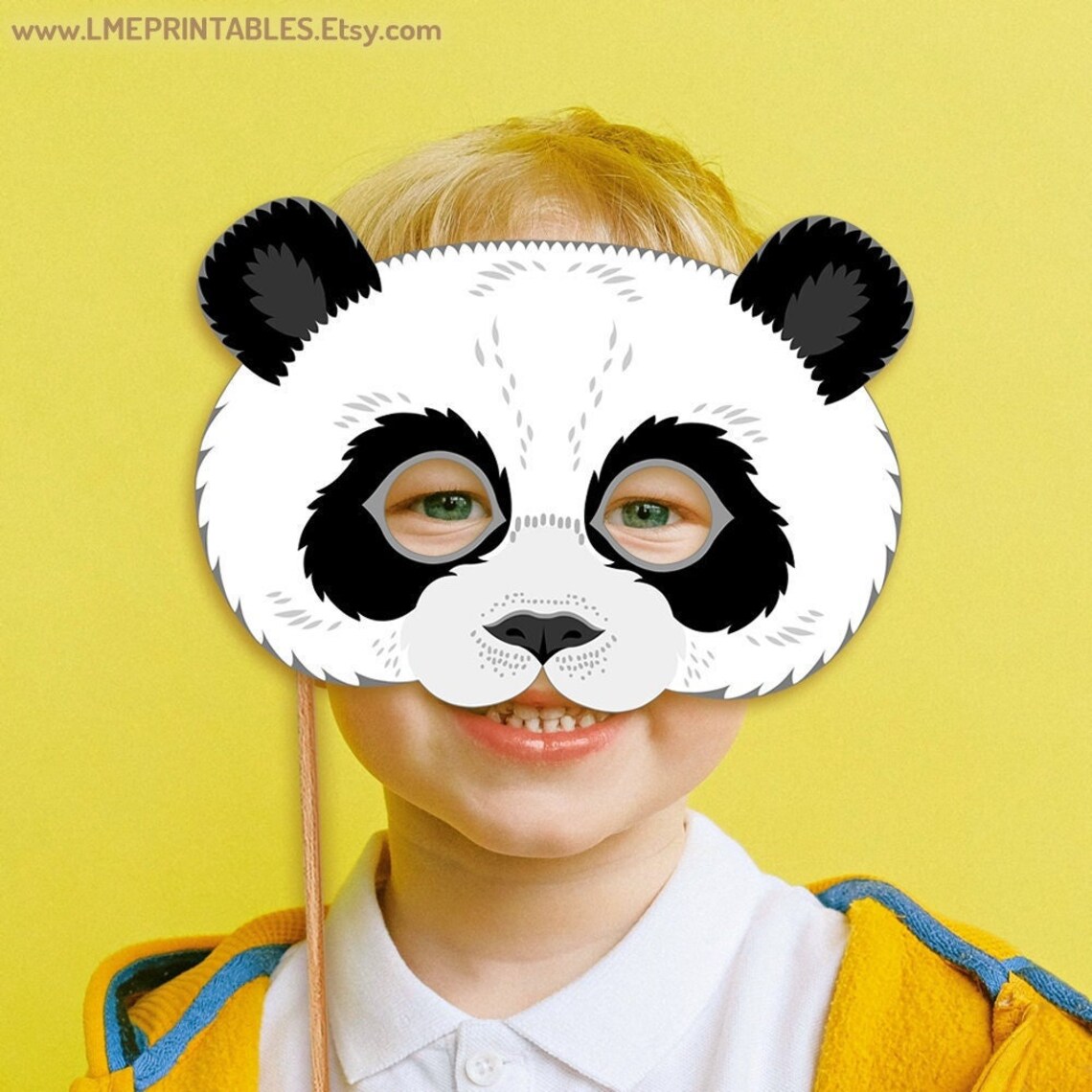Panda Bear Printable Mask Halloween Costume Party Bears - Etsy