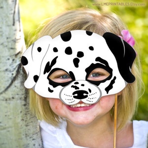 Dalmatian Dog Mask Printable Animal Childrens Halloween Masks | Etsy