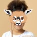 Antelope Mask Party Printable Gazelle Goat Costume Woodland Party Animal Sable Mask Impala Deer ...