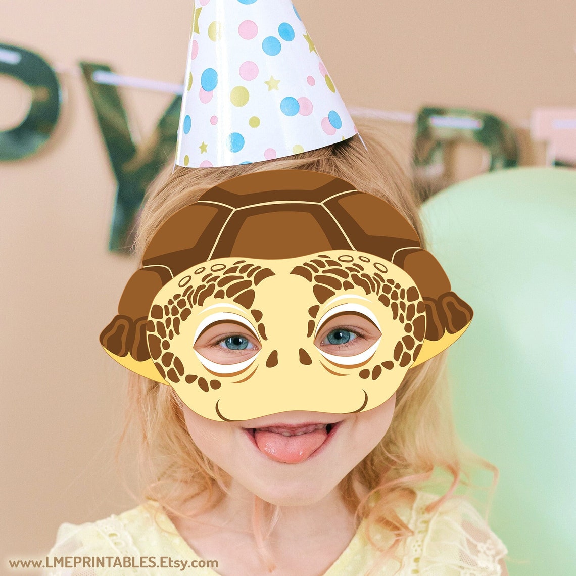 Turtle Printable Mask Sea Tortoise Costume Aquatic Animal Halloween ...