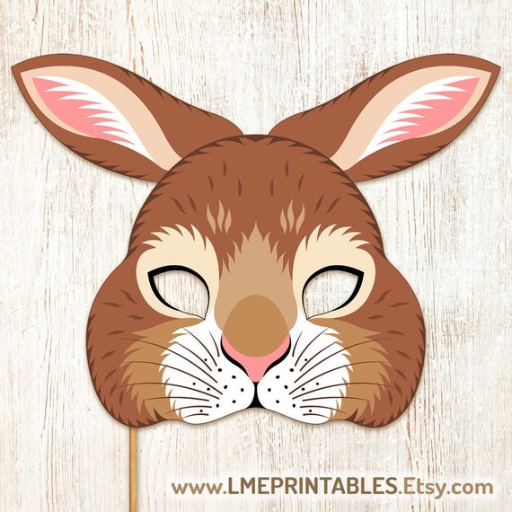 Kids Brown Rabbit Mask Child Kids Brown Rabbit Mask Child