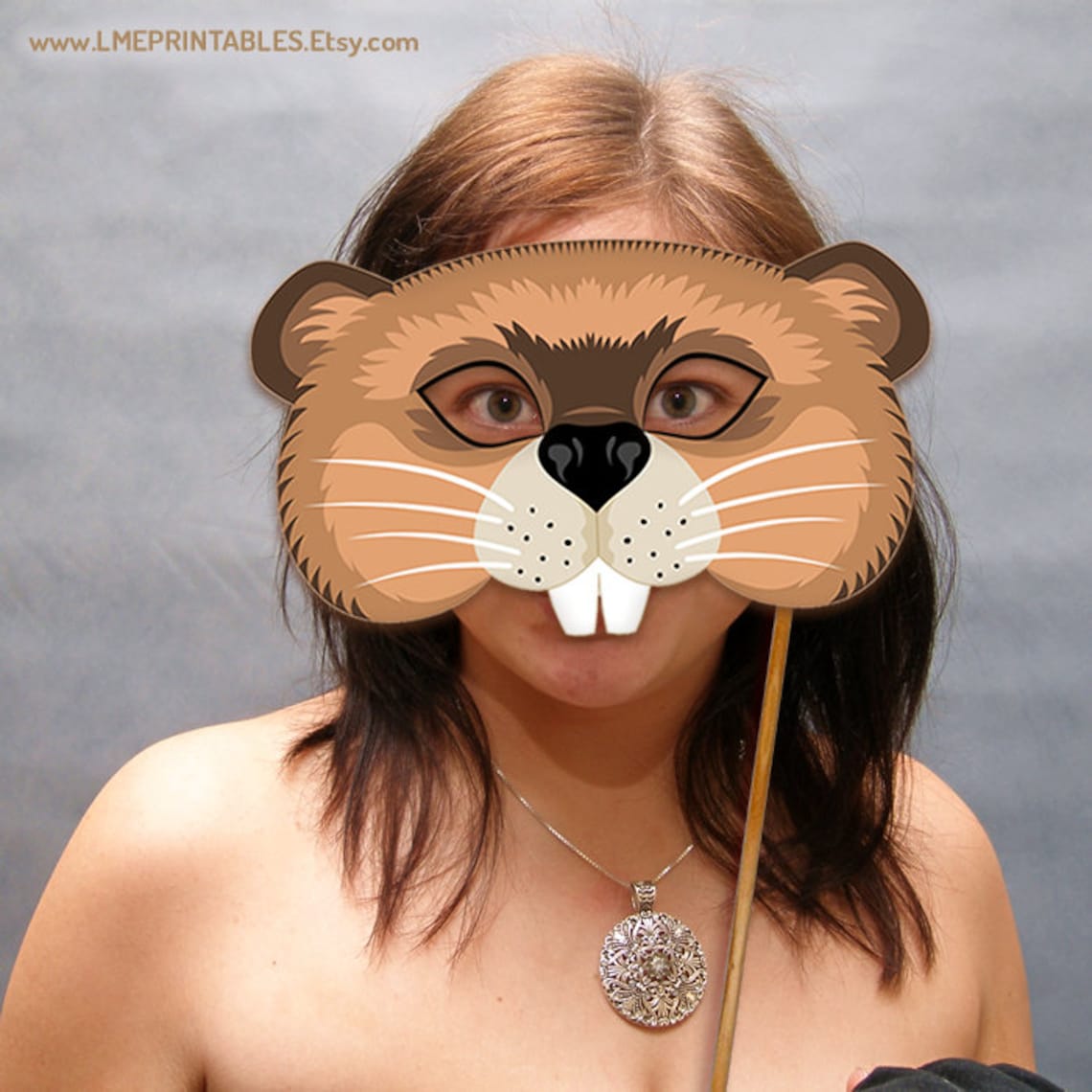 Beaver Printable Mask Castor Rodent DIY Animal Masks Booth Etsy