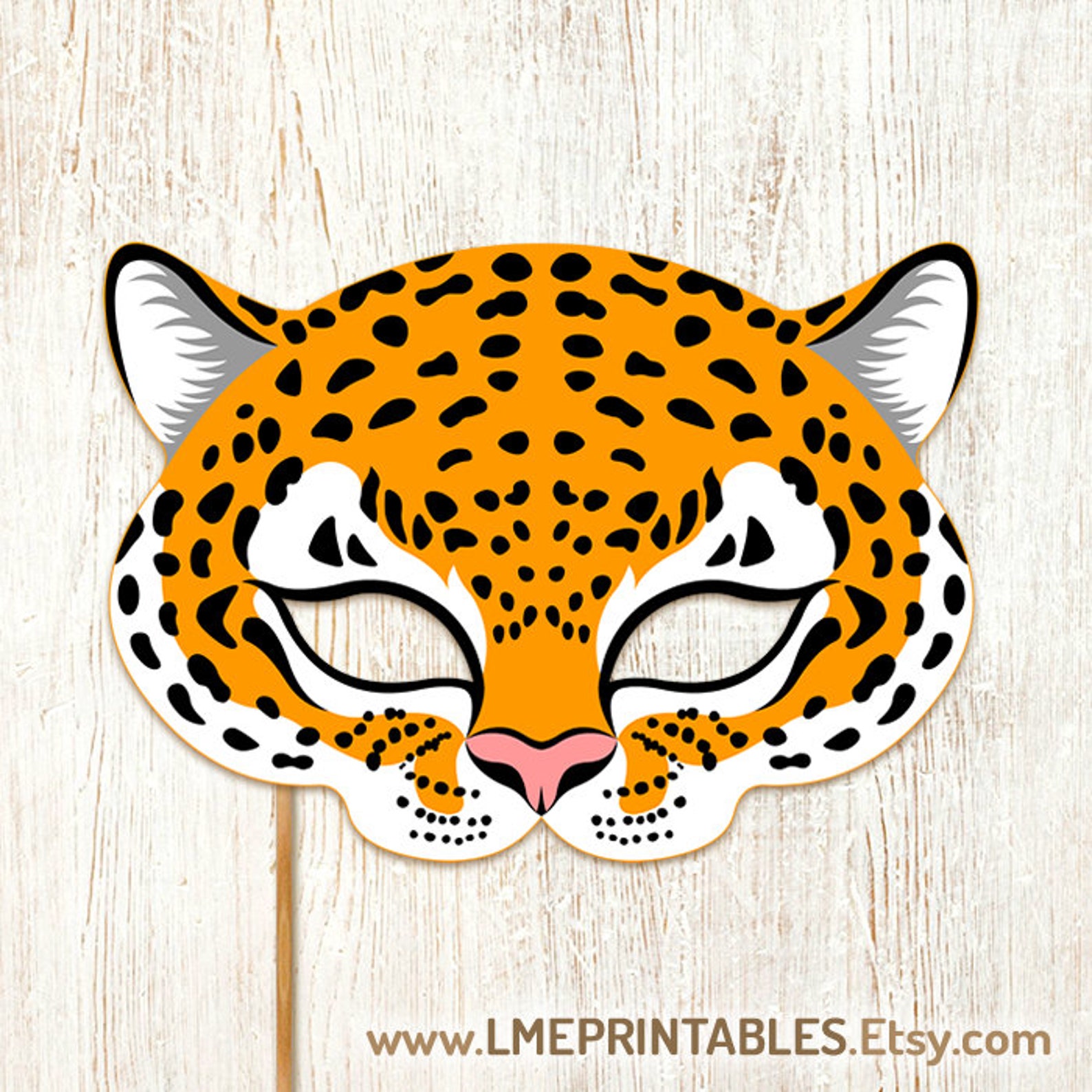 Jaguar Mask Printable Leopard Animal Halloween Costume - Etsy