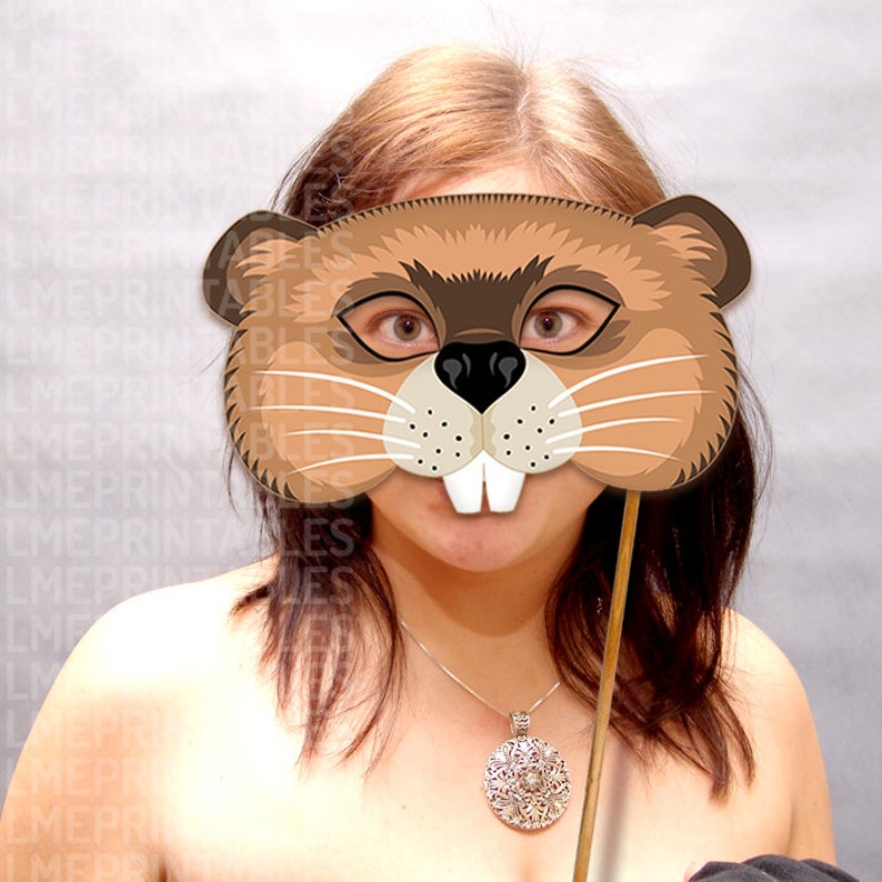 beaver-printable-mask-castor-rodent-diy-animal-masks-booth-etsy