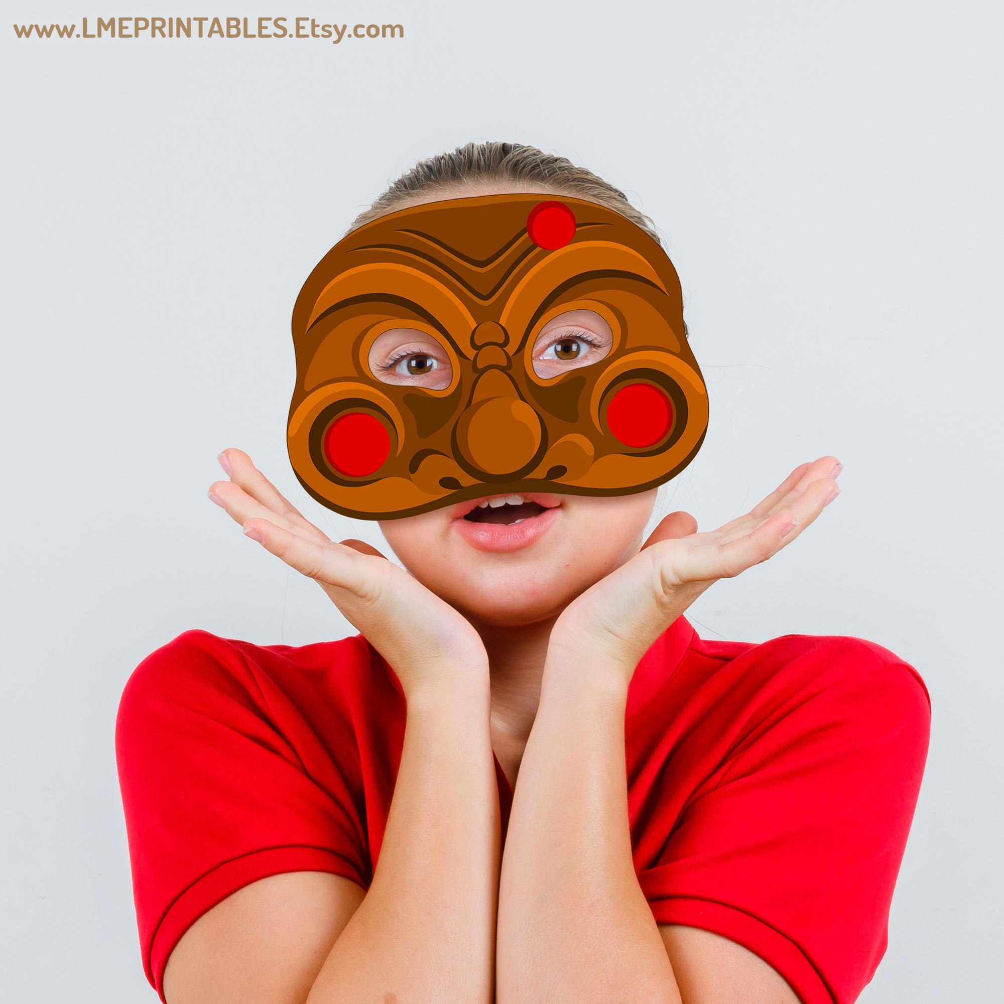 Arlecchino Mask Printable Harlequin Costume Commedia Dell'arte