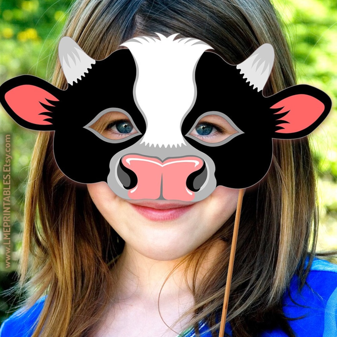 Cow Mask Printable Halloween Costume Black White Animal Farm Animals Paper  Craft Spotted Party Masks Adult Kid Birthday Storytelling Masks - Etsy