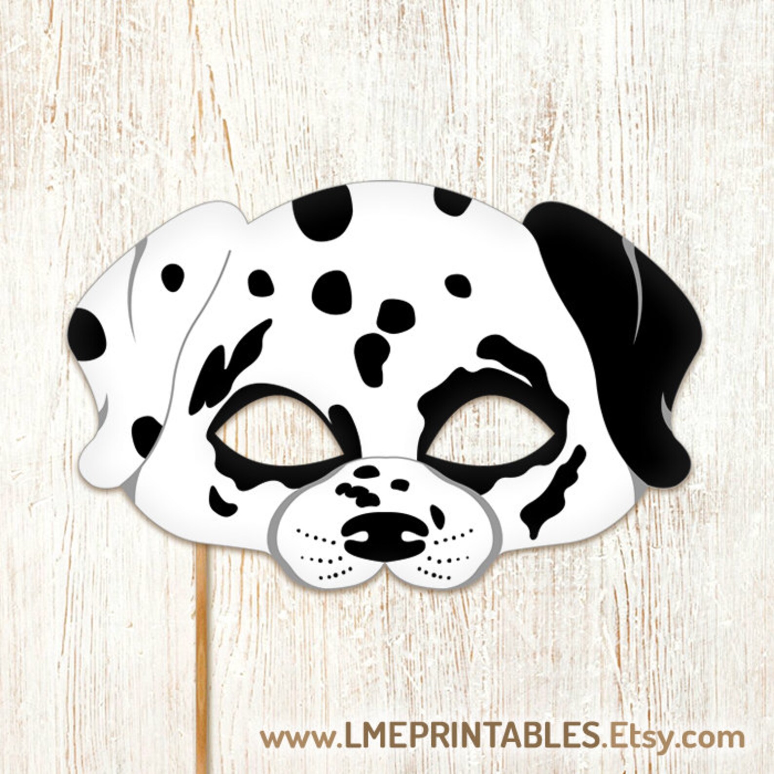 Dalmatian Dog Mask Printable Animal Childrens Halloween Masks Etsy Canada