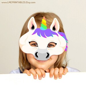 Lot De 6 Masques Licorne Pour Enfants - 6 Couleurs, Carton Résistant, élastique Ajustable - Pour Anniversaire, Halloween, Carnaval