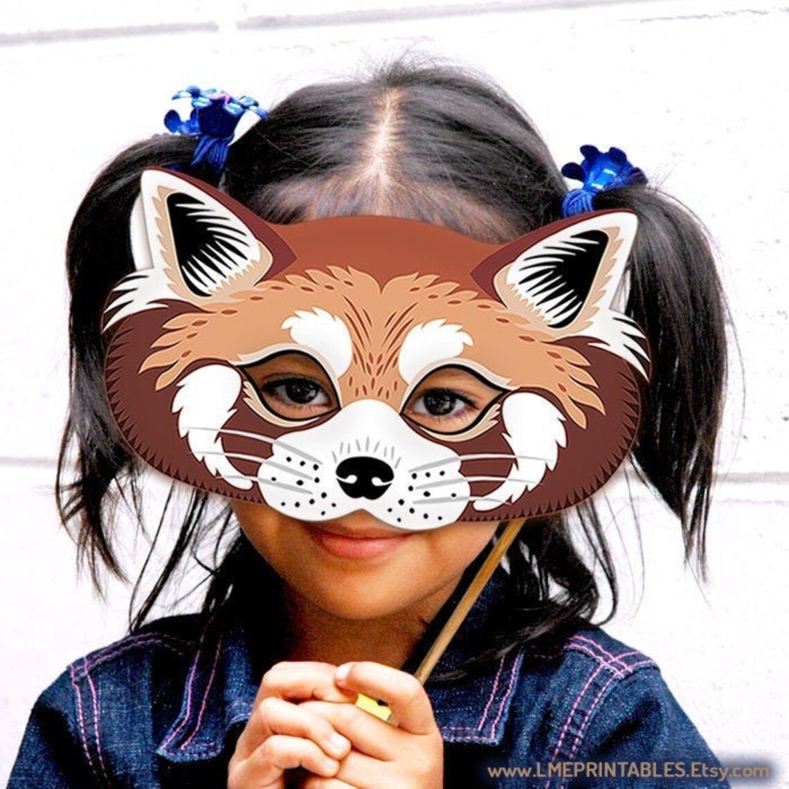 Red Panda Mask Printable Halloween Costume Asian Animals Masks | Etsy