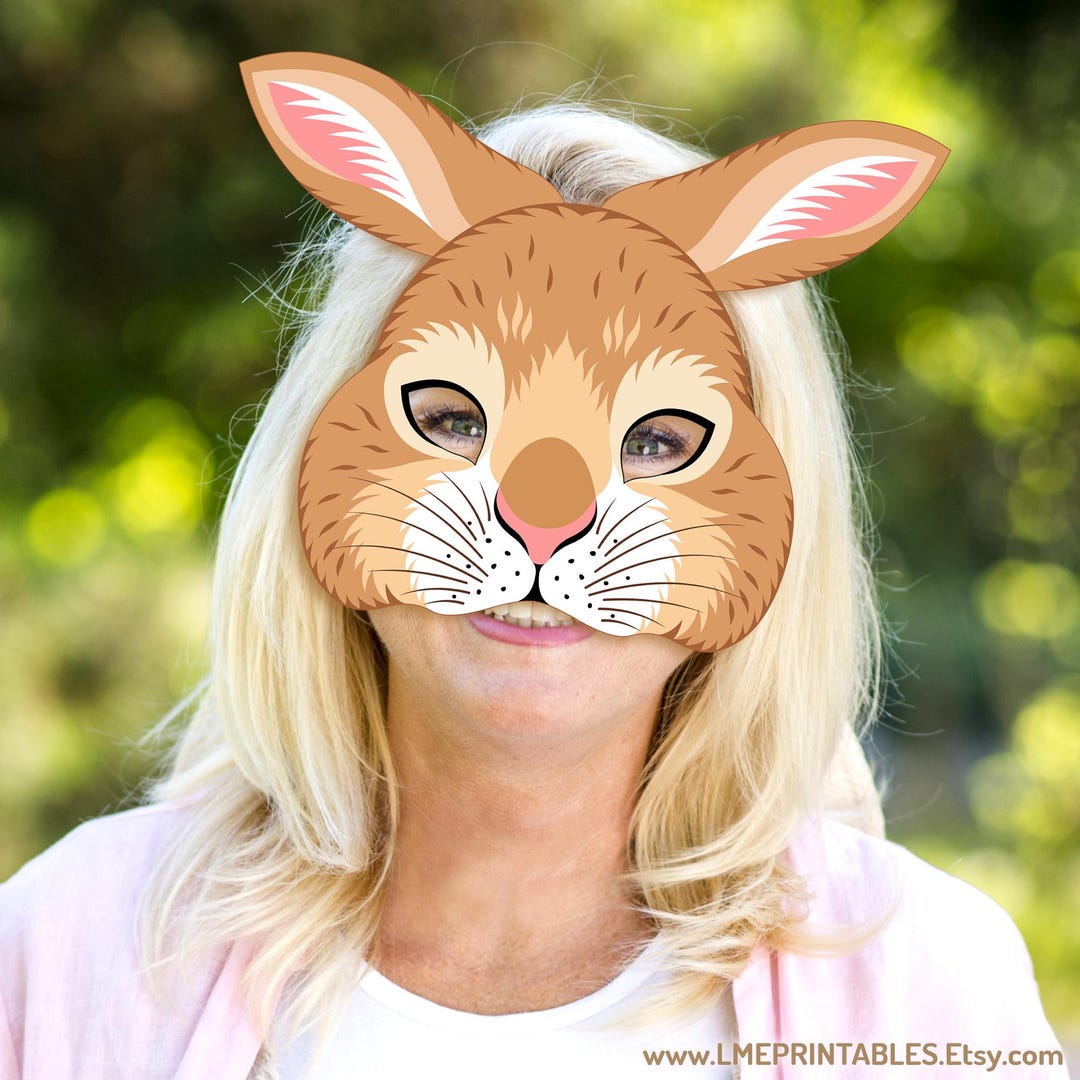 Masque Lapin Réaliste Pour Carnaval Et Cosplay - Accessoire Fête Adulte