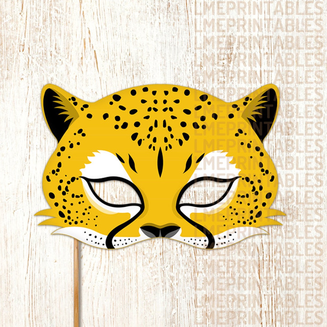 Cheetah Mask Printable Jaguar Leopard Animal Masks Childrens | Etsy