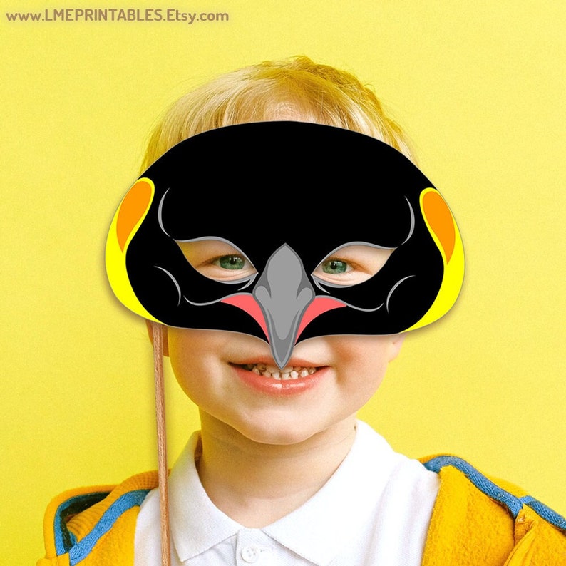 Emperor Penguin Mask Printable Halloween Paper Mask Bird Costume