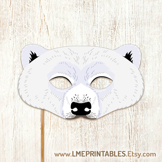Polar Bear Mask Printable Costume White Ice Bear Animal Masks - Etsy Polar Bear Mask Printable Costume White Ice Bear Animal Masks - Etsy