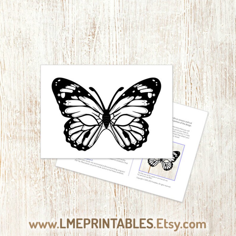Butterfly Coloring Mask Printable Monarch Insect Bug Nymph Etsy