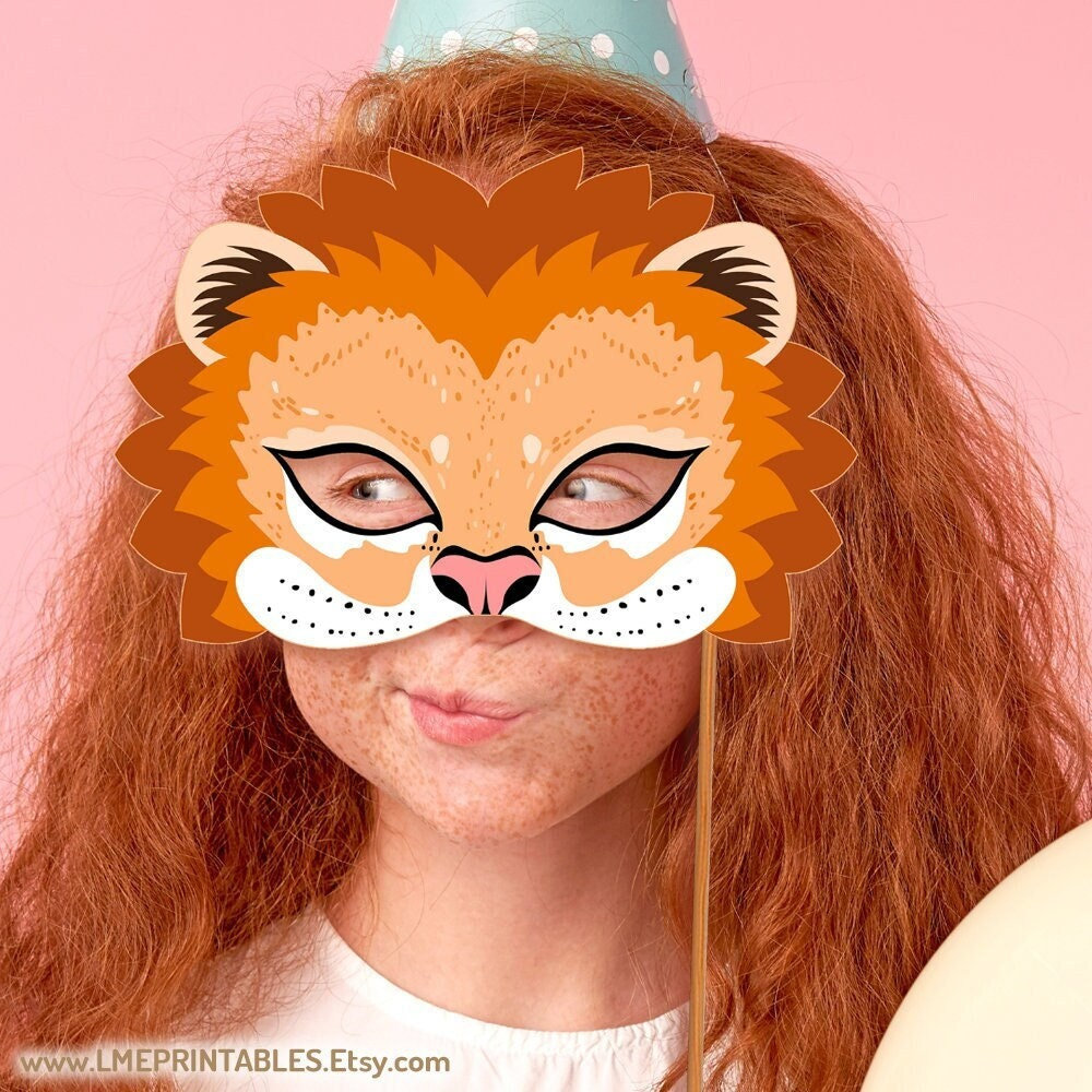 SKHAOVS Ensemble De Costumes De Lion Animal - Bandeau D'Oreilles, Queue, Gants En Fourrure - Set D'Accessoires Pour Enfants Et Adultes - Fête D' Anniversaire, Cosplay, Pâques