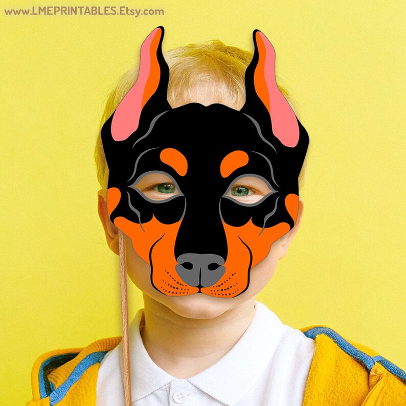 Doberman Dog Mask Printable Masks Pet Costume Pinscher Dog - Etsy