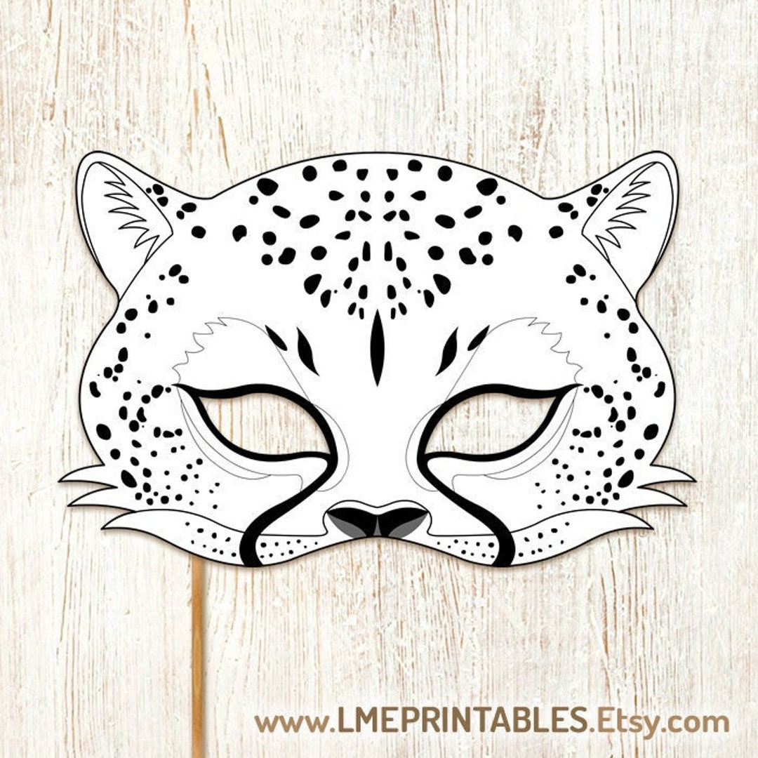 Leopard Printable Mask Animal Masks for Kids Party Printable