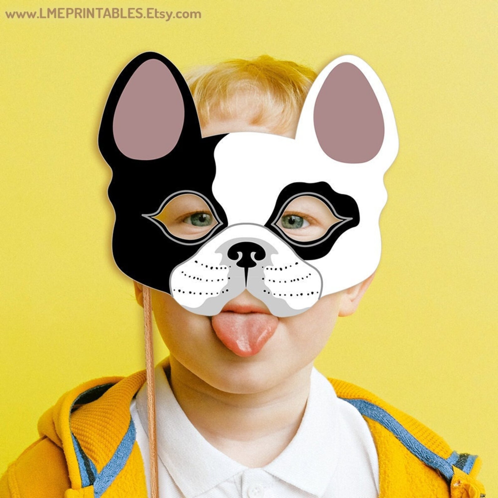 Dog Printable Mask French Bulldog Boston Terrier Halloween Etsy
