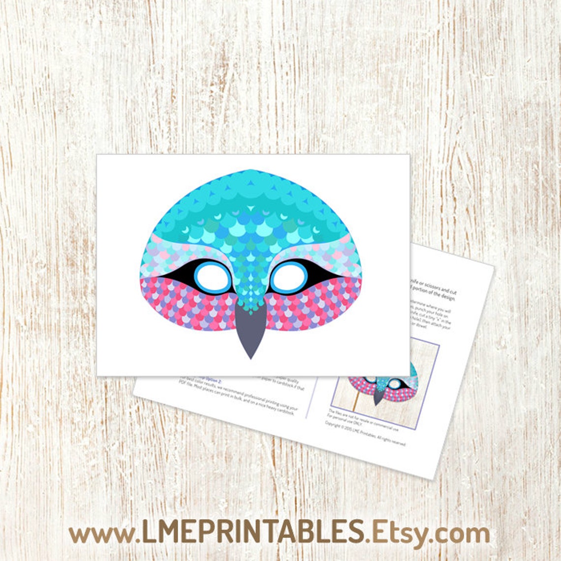 Hummingbird Mask Printable Halloween Costume Animal PDF - Etsy