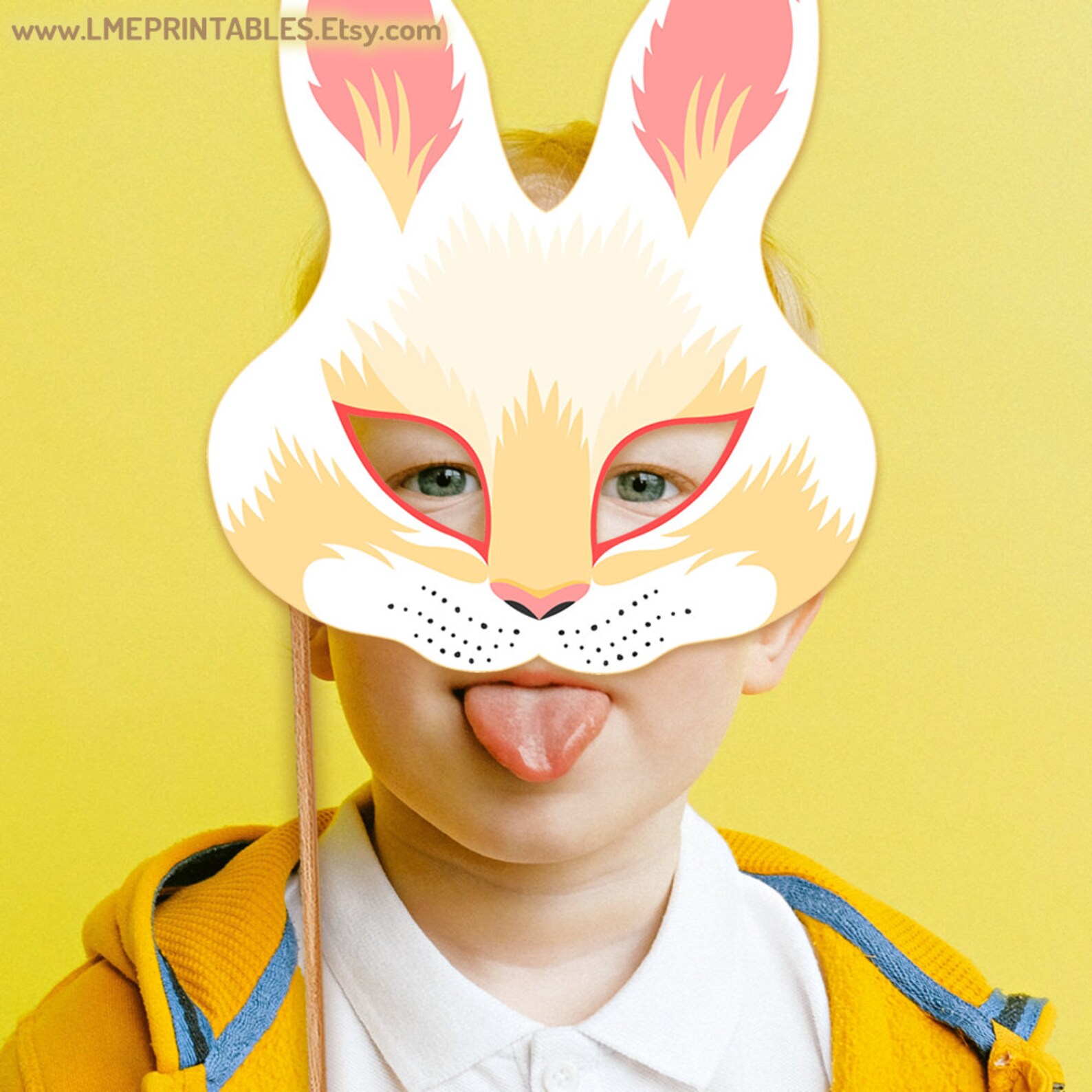 Bunny Rabbit Printable Mask Halloween Costume Zodiac Year - Etsy