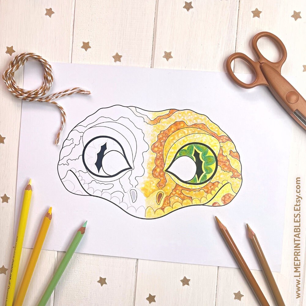 Gecko Coloring Mask DIY Printable Halloween Costume Reptile Lizard ...