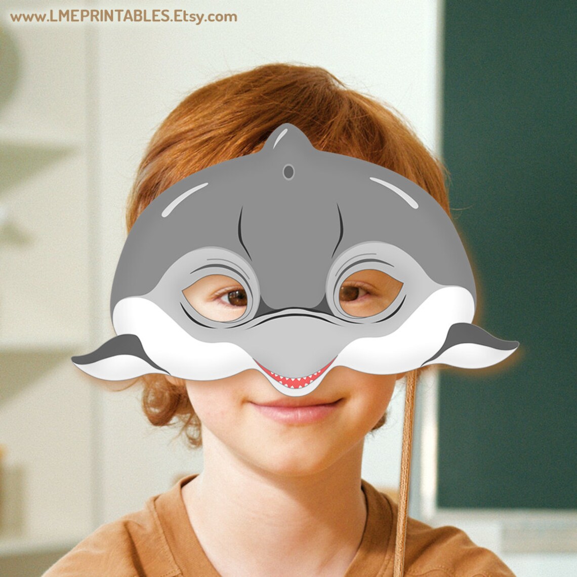 Dolphin Printable Mask Halloween Costume Pool Party Beach Sea - Etsy